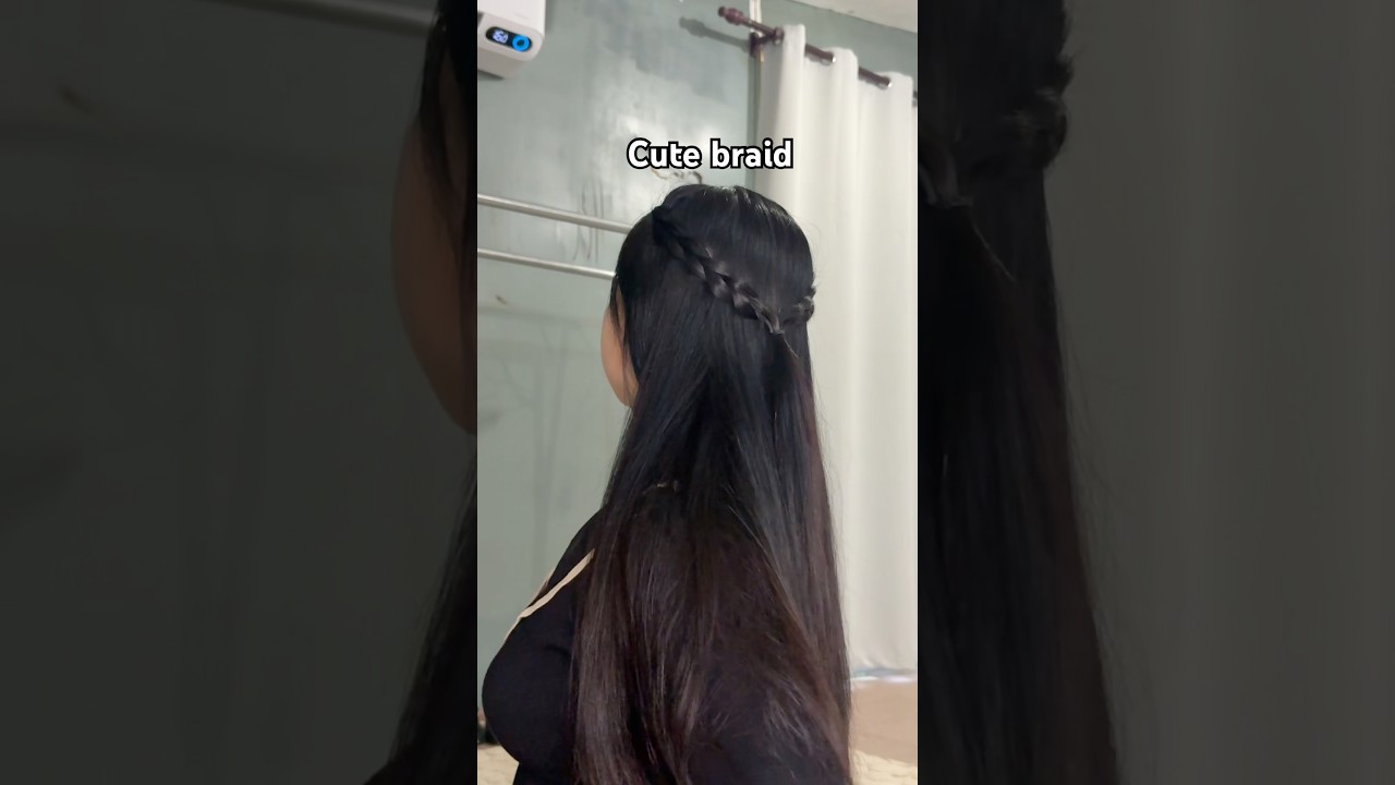 Simple Half-Up Braid 🌷 #hairstyle #youtubeshorts #beauty