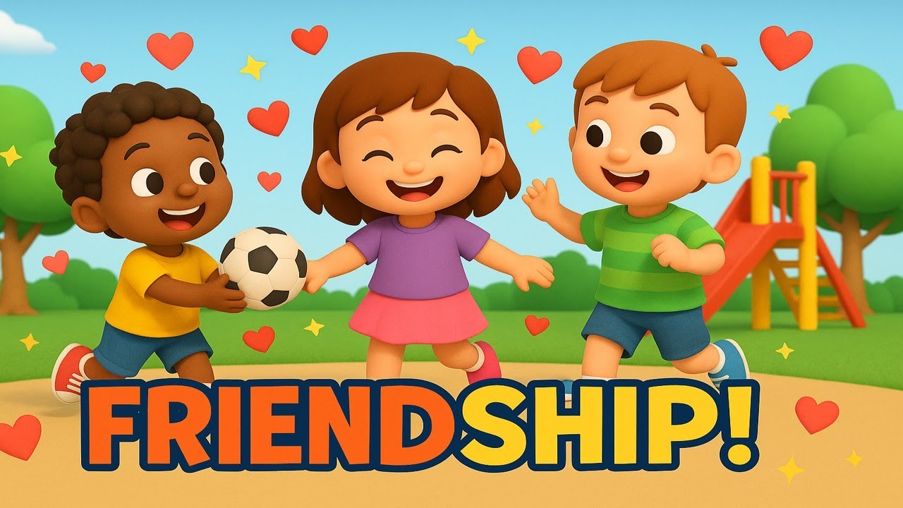 Friendship Song 🤝❤️ | Sharing, Helping & Caring | Nursery Rhyme for Kids