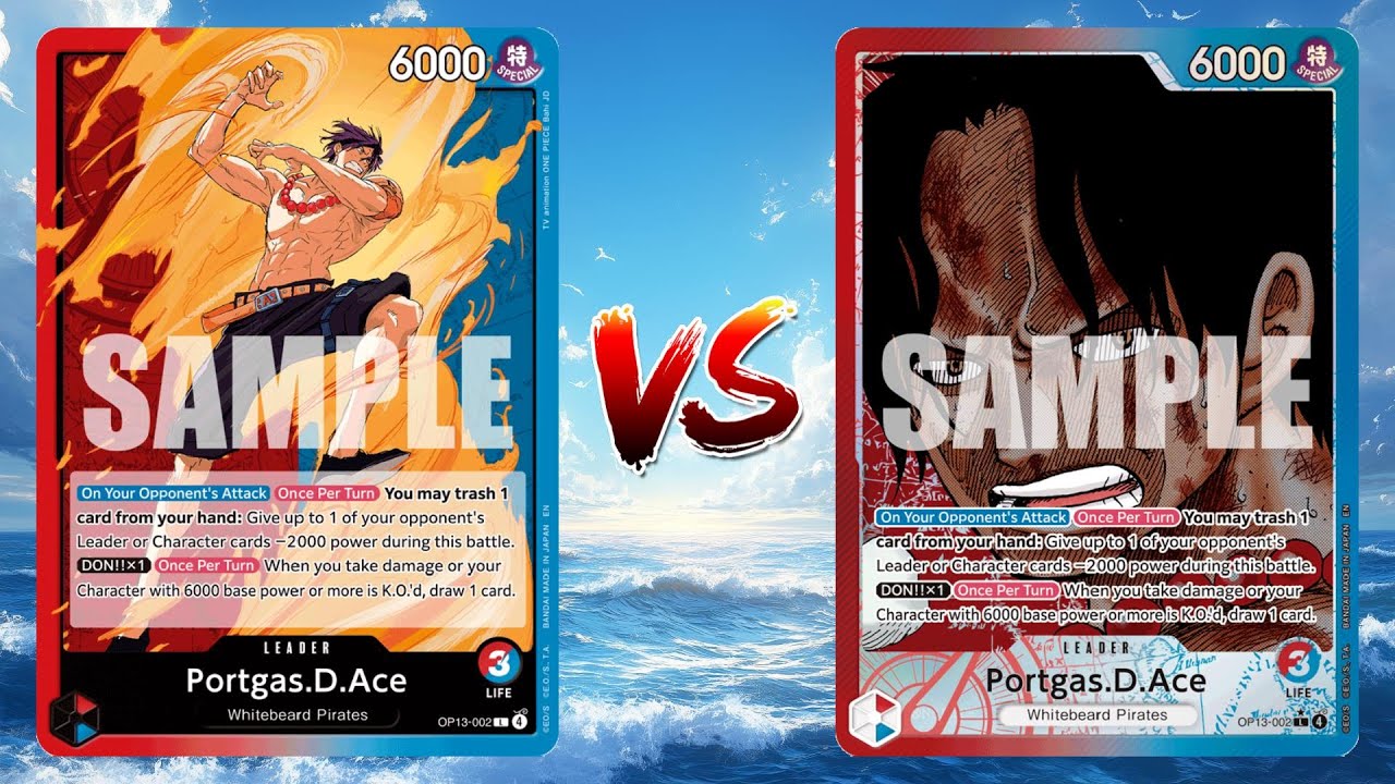 One Piece TCG Red Blue Ace Mirror Match!!