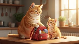 Mama Cat & Baby Kitten Build A Surprise Playhouse Emotional & Creative Moments