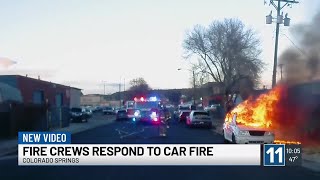 Crews respond to vehicle fire in Colorado Springs