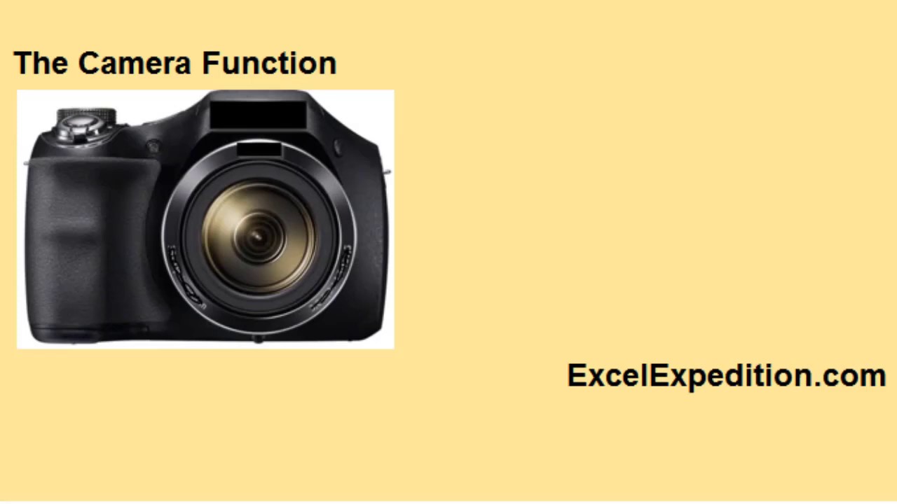 The Camera Function in MS Excel YouTube