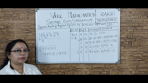 Advanced Vedic Maths| Vargamula (Part 4)| Square root of perfect square by  Dvandvayoga Method