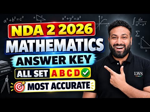 UPSC NDA Maths Answer Key 💯 NDA 2 2026 Maths Most Accurate Answer Key | Learn With Sumit
