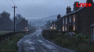 Rainy Village Night Ambience 🌧️ Echoing Thunder & Endless Rain Sounds for Deep Sleep and Relaxation