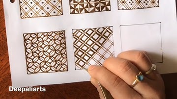 Tutorial-15, filler elements for intricate mehndi design | Learn  Grid/Netting Patterns |