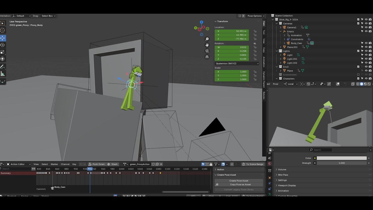 Animation Stream! Day 332 - 3d Stick animation - YouTube