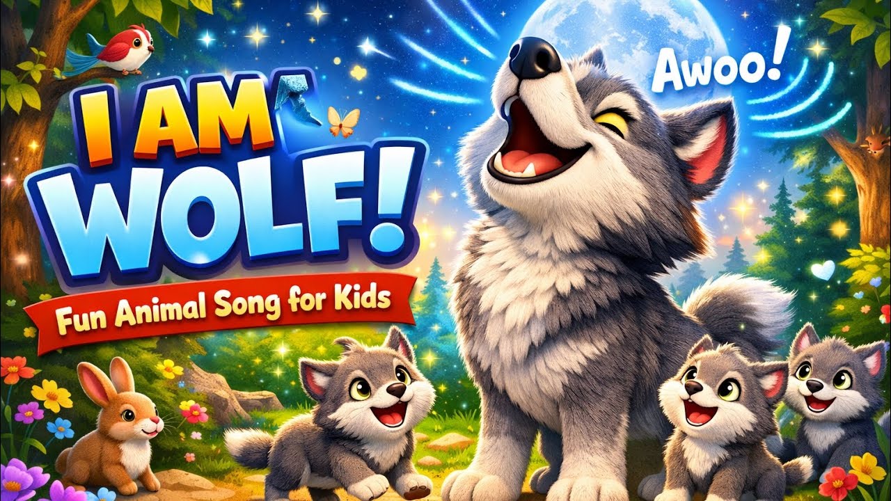 I Am Wolf 🐺 | Fun Animal Song for Kids | Learn About Wolves | Kids ...