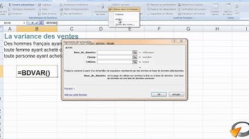 fonction BDVAR - Tuto Excel