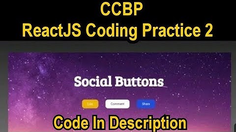 ReactJs | Coding Practice 2 | CODE IN DESCRIPTION | NXTWAVE | CCBP #ccbp #nxtwave