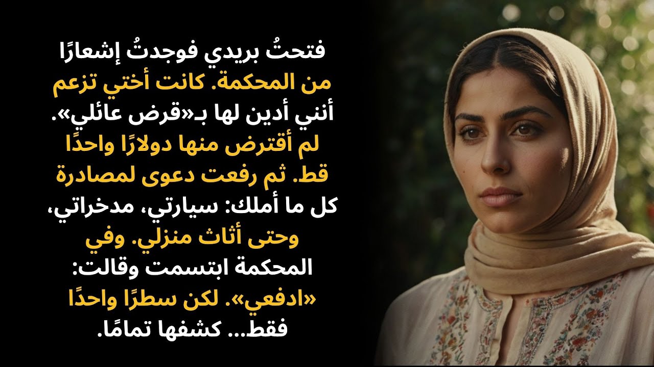 قالت أختي إنني أدين لها بـ«قرض عائلي» واحد — ثم رفعت دعوى لمصادرة كل ما أملك. اليوم…