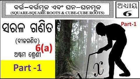Class 8 Algebra chapter 6 odia, 6 (a)(Barga-Bargamula O ghana-ghanamula) Part 1