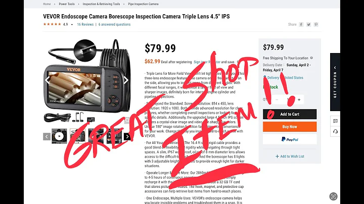 Vevor Borescope Inspection Camera Product Review