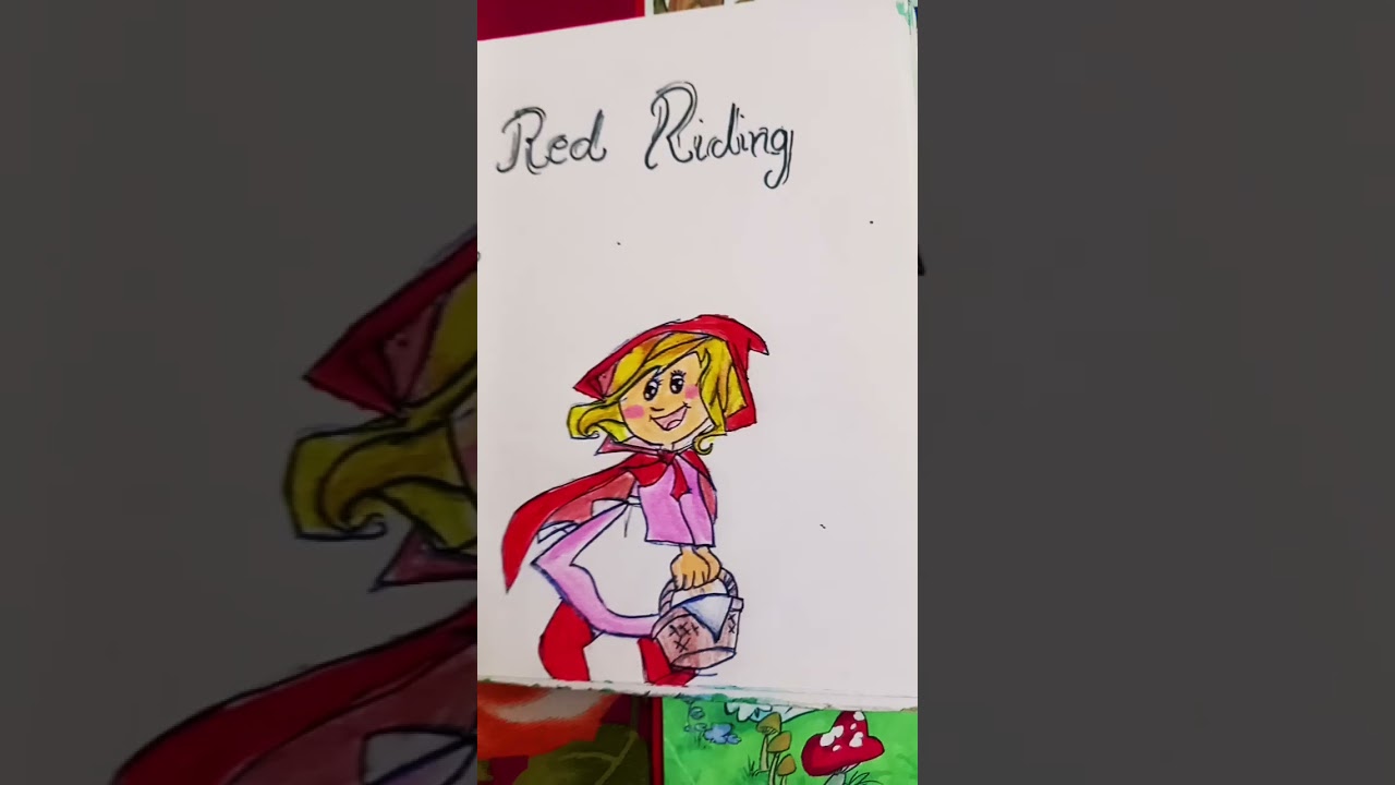 let,s draw little red riding hood girl 