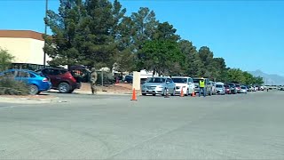 Signs of desperation: a line cars stretches more than mile as people
wait to receive free items from an el paso, texas, food bank. (april
22) subscribe ...