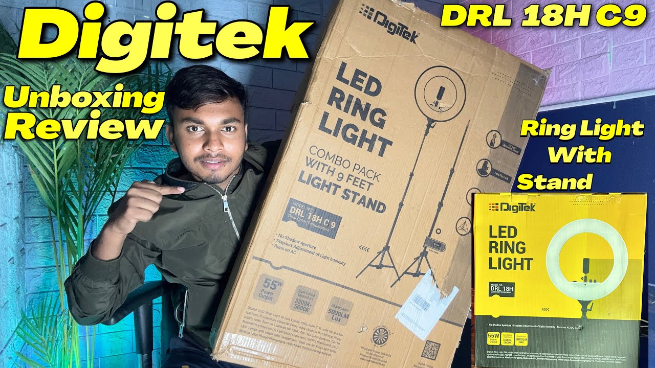 Best ring light for youtube videos | Digitek DRL-18HC9 Professional 18 inch Ring Light with Stand