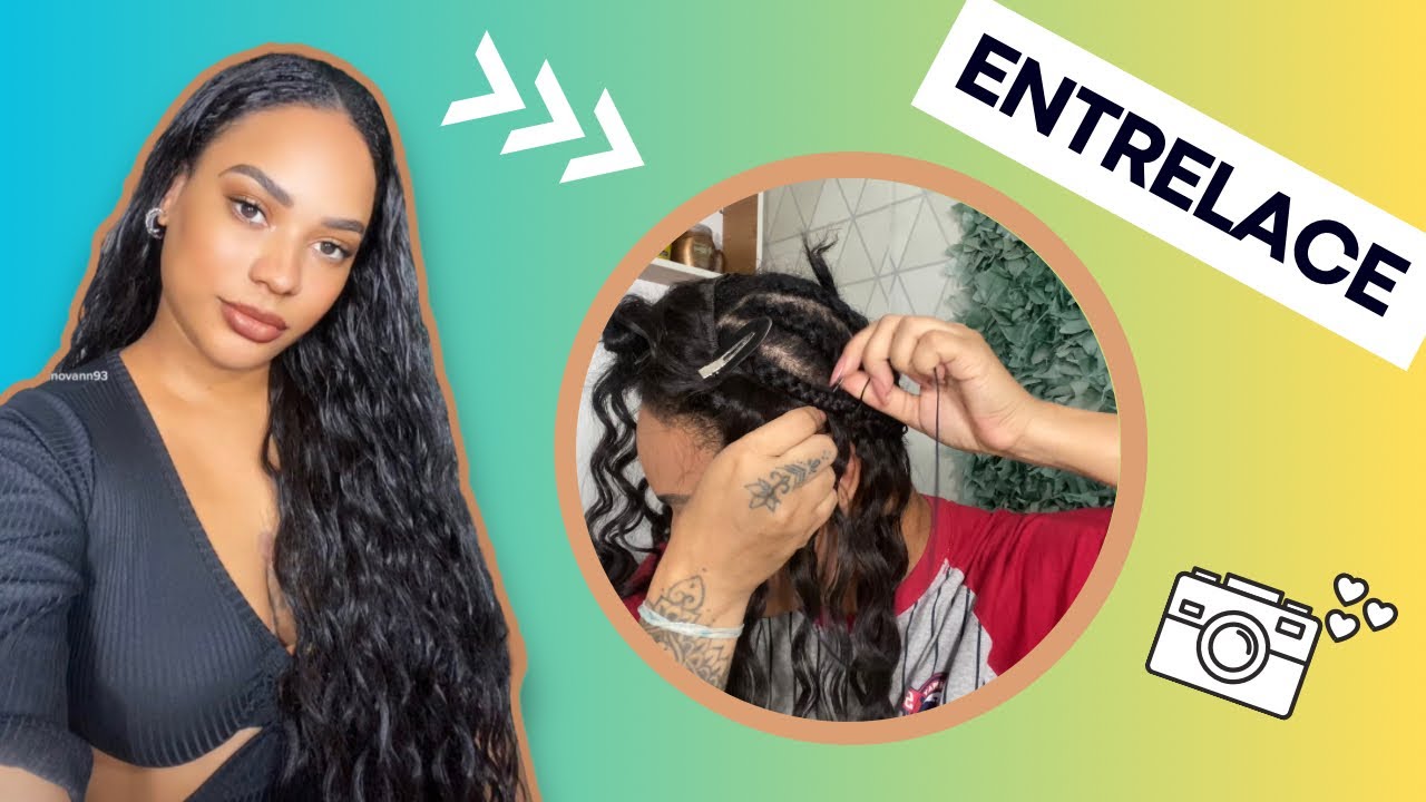 Como fazer ENTRELACE CACHEADO com disfarce ✨Middle Part Sewin