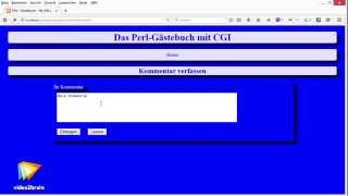 CGI-Programmierung mit Perl Tutorial: Die Basis des Gästebuchs mit HTML und CSS |video2brain.com