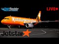 MSFS Live | Jetstar Jaffa Jet | Fenix A320 | Full flight | Melbourne - Auckland
