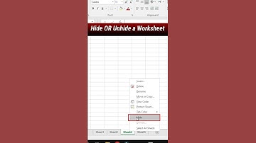 How to hide or unhide worksheet in excel #excel #shorts