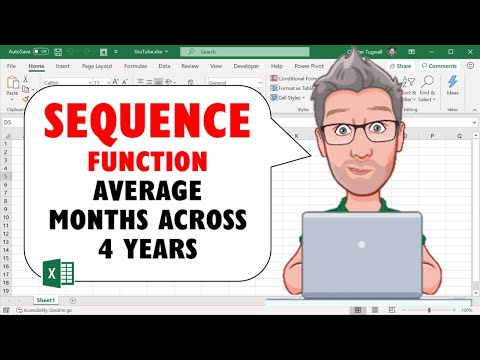 Excel's New SEQUENCE Function - Average Months Across 4 Years