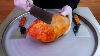 ice cream rolls street food - ايسكريم رول على الصاج