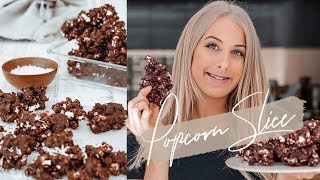 The Best Chocolate Popcorn Slice Recipe | Healthy, Vegan, Gluten Free, Refined Sugar Free Wealth