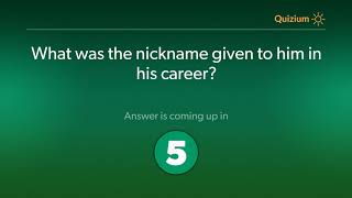 What was the nickname given to him in his career?   Diego Maradona Quiz