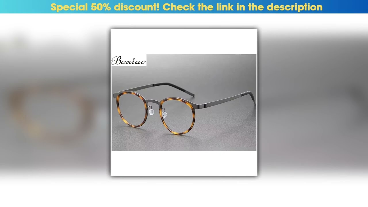 New Arrival High-quality Original Business Travel Fashion Pure Titanium Retro Screwless Optical Rou