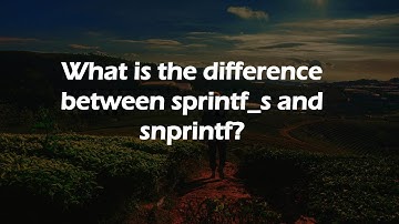 What is the difference between sprintf_s and snprintf?