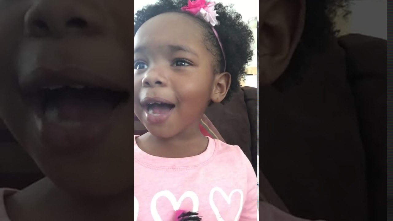 Khloe at 3 years old singing gospel song No Weapon YouTube