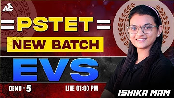PSTET Exam Preparation 2025 New Batch EVS By Ishika Mam