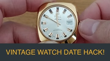 How to EASILY Adjust the Date on a Vintage Watch Without Quick-Set | Swiss-Made 70s Vintage Watch