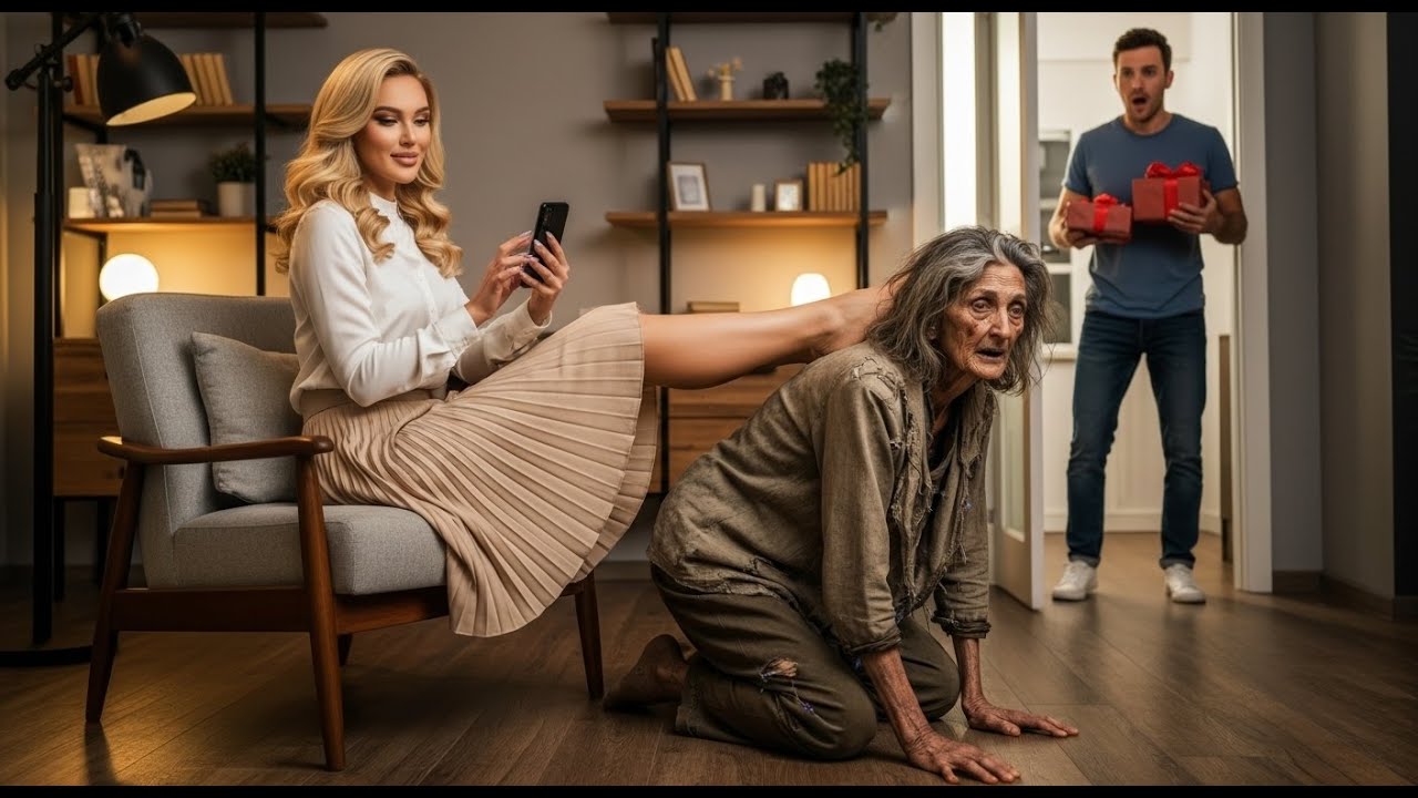 عاد من السفر فجأة ليجد زوجته تحبس أمه في كوخ وتطعمها كالكلاب! شاهد نهايتها الصادمة