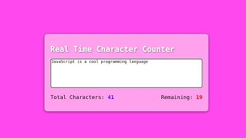 How to create a Character Counter With HTML,CSS & JavaScript