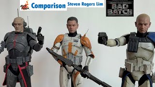 Hot Toys Comparison Echo TMS042 Star Wars The Bad Batch Clone Force 99 Clone Wars 1:6 Scale Clones