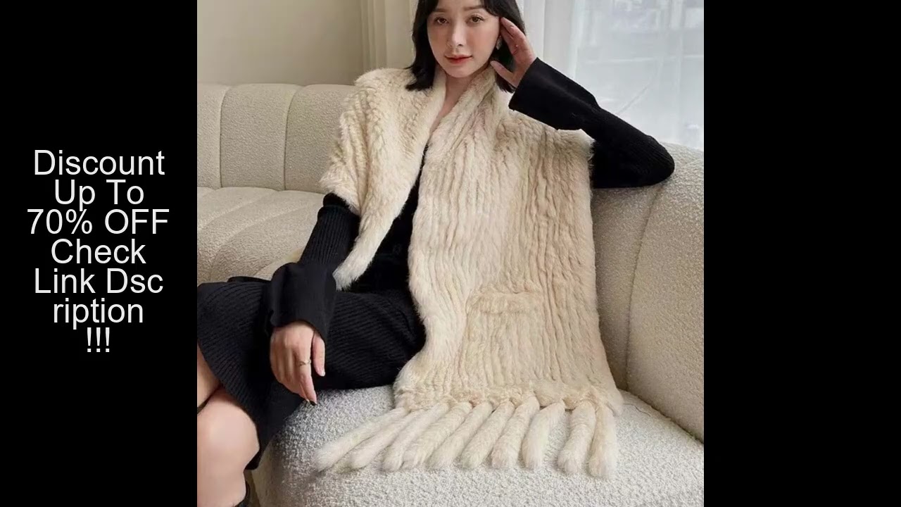 2025 New High Qualiy Autumn Fashion Knitted Fur Shawl Women Winter Real Rabbit Fur Scarf Thick Luxur