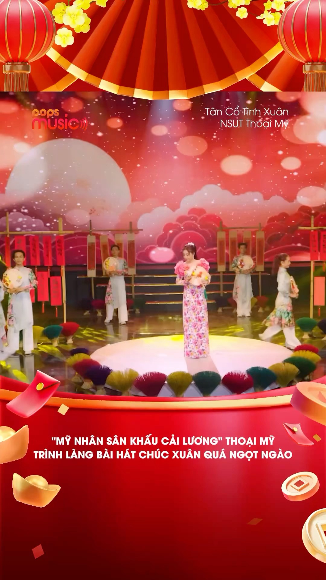 “Mỹ nhân sân khấu cải lương” Thoại Mỹ trình làng bài hát chúc Xuân quá ngọt ngào #popsmusic #thoaimy
