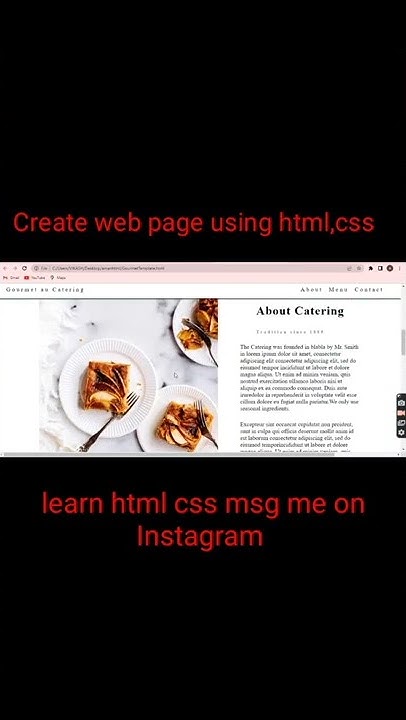 project#5 | how to create web page using html and CSS | How To Make ...