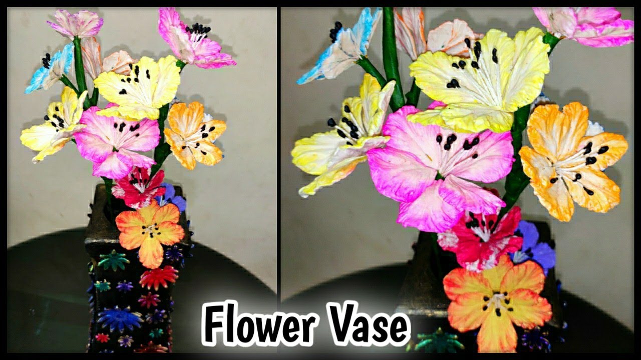 Flower Vase / Cold Porcelain Clay Flower Vase / Home Decor / Art and