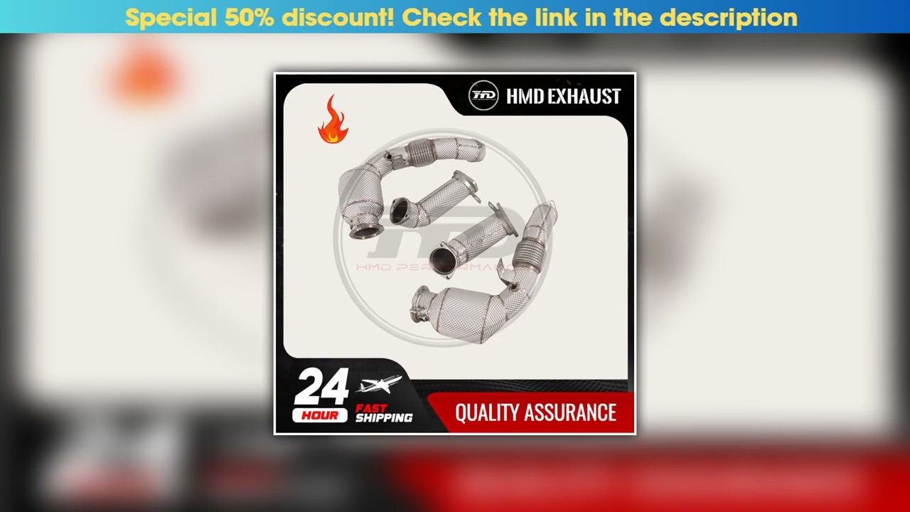 Editor’s Choice HMD Hot Sale Exhaust System High Flow Performance Downpipe for BMW X5M X6M F95 F96•