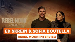 Ed Skrein & Sofia Boutella talk Rebel Moon, character creation, and... Olivia Colman?