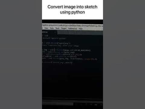 Convert image into sketch using python #programming #python #shorts # ...