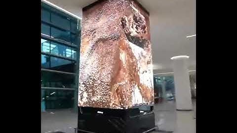 Four Sided LED Screen Airport Square Column LED Screen Display Signage