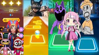 DIGITAL CIRCUS NEW EPISODE 🆚 CARTOON CAT 🆚 THE END CATNAP 🆚 ZOONOMALY ANIMATION |🎮Tiles Hop EDM Rush