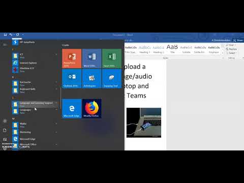 How to upload a picture, image or audio to your laptop and MS Teams