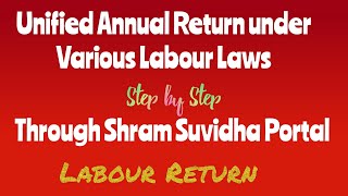 Unified Central Annual Return Under Various Labour Laws Through Shram Suvidha Portal /Labour Return