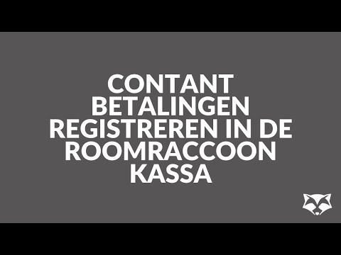 HelpCenter | Contant betalingen registreren in de RoomRaccoon kassa