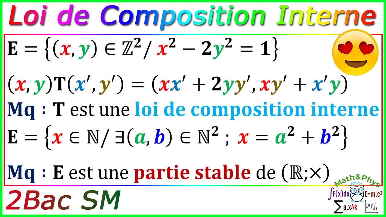Structures Alg briques Loi De Composition Interne 2 Bac SM 