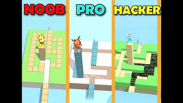 NOOB vs PRO vs HACKER in Stacky dash  | New Update for Mobile (iOS, Android) | Levels 4-7